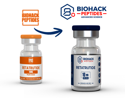 Biohack previous and new product branding